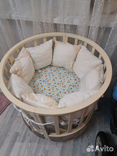 Бортики в кроватку подушки