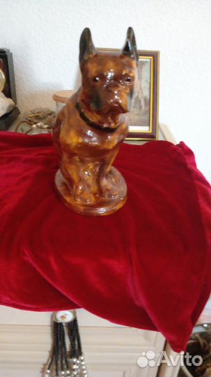 Гипсовая собака-копилка СССР 1940 г