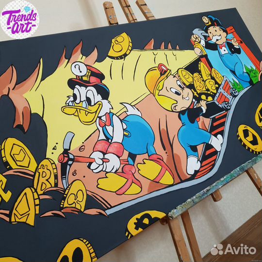 Современный арт холст Скрудж деньги купить alec