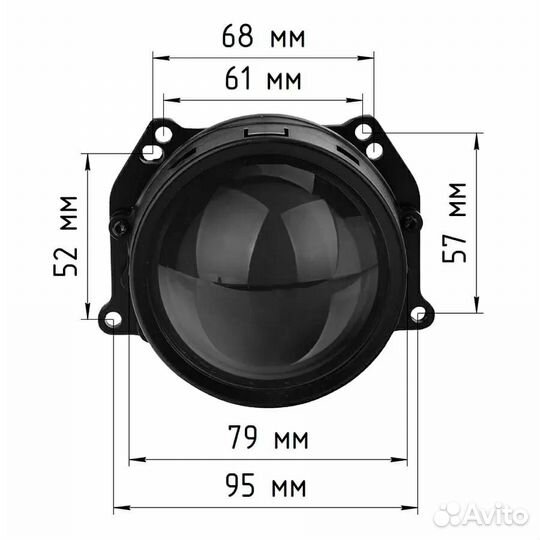 Bi LED линзы Aozoom A13 на Toyota Wish