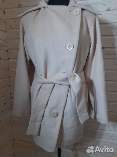 Пальто шерсть кашемир оверсайз цвет камел 42-44 р