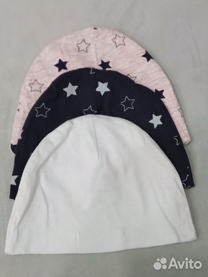 Набор детских шапочек 3-6 месяцев