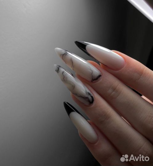 Маникюр гель лак, наращивание