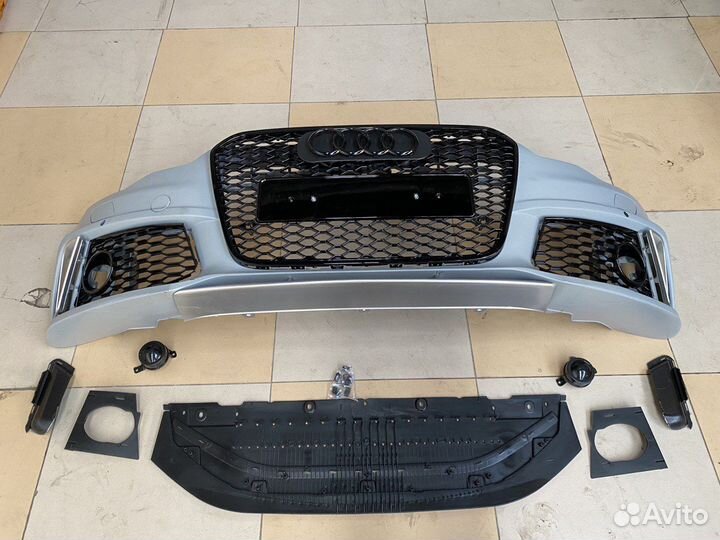 Передний RS 6 бампер Audi A6 C7 дорестайлинг
