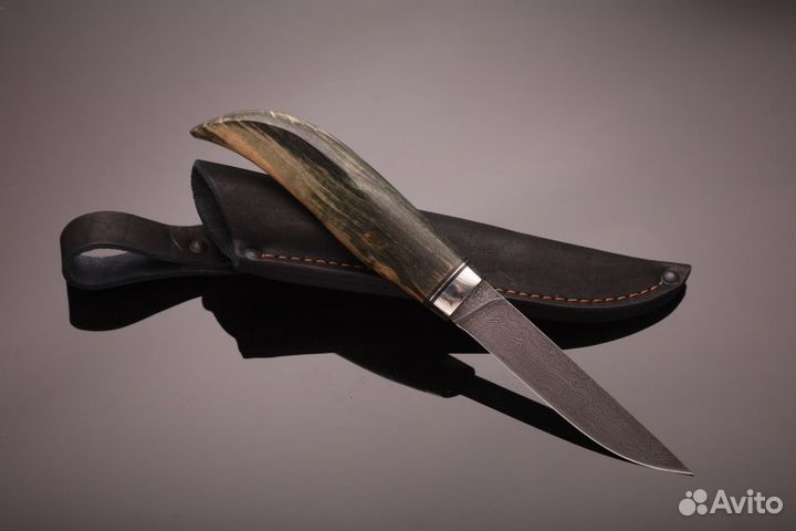 Нож финка из дамасской стали