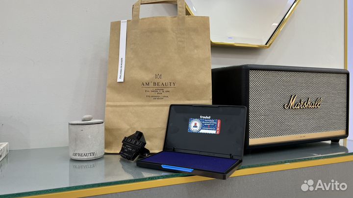 Штамп с логотипом для упаковки