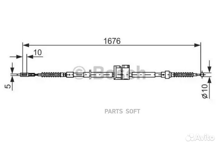Bosch 1987477815 Трос ручного тормоза