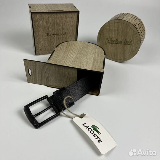 Мужской кожаный ремень lacoste