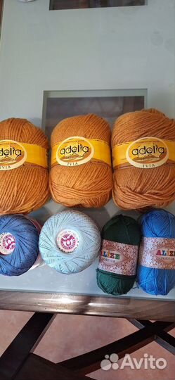 Пряжа для вязания новая пакетом