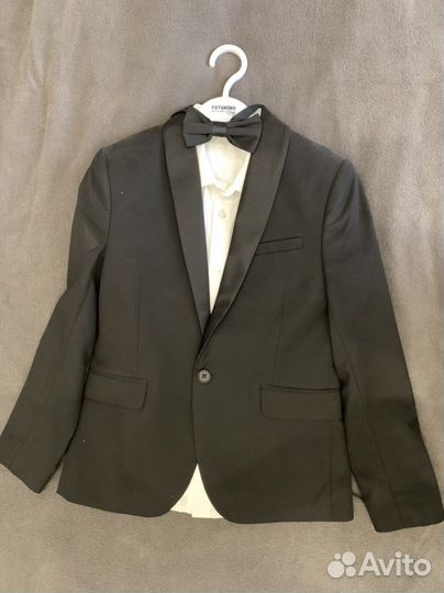 Костюм для мальчика черный 134 8/9 лет