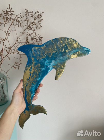 Кит Дельфин морская картина, ключница