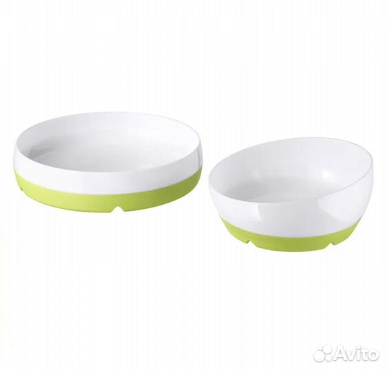 Тарелка + миска; ложка для кормления смэгли IKEA