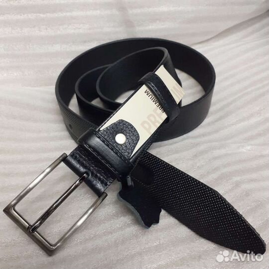 Ремень брючный, мужской из натуральной кожи