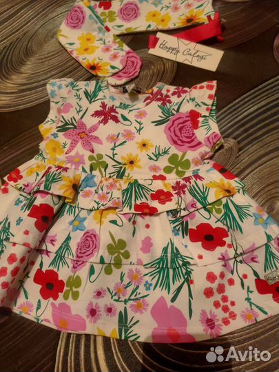 Платье на новорожденную размер 62, 3-6 мес