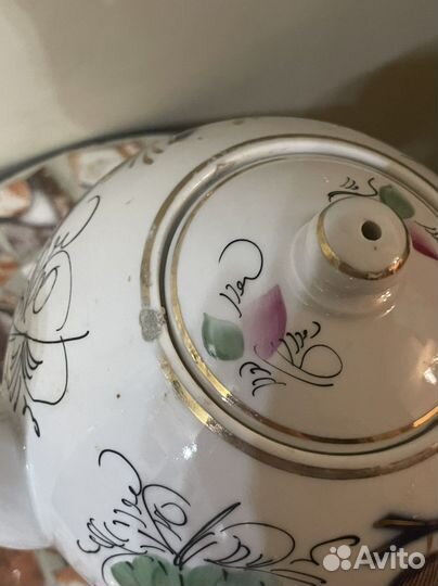 Заварочный чайник кузяевская роспись