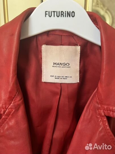 Куртка кожаная mango