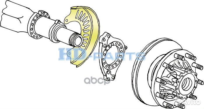 110231 пылезащитный щиток (м) на сторону Volvo