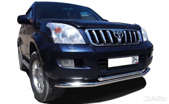 Защита переднего бампера Toyota LC Prado 120 двойн