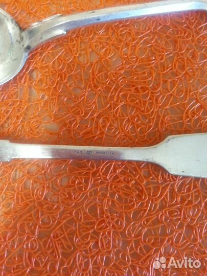 Ложка мельхиоровая посеребренная обеденная