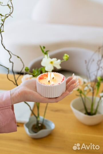 Ароматическая свеча в гипсе 80 мл