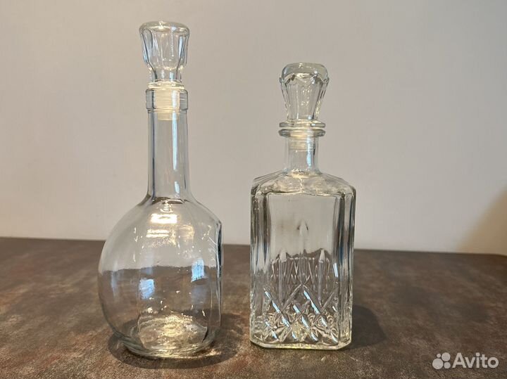 Графин стекло с пробкой 2 шт