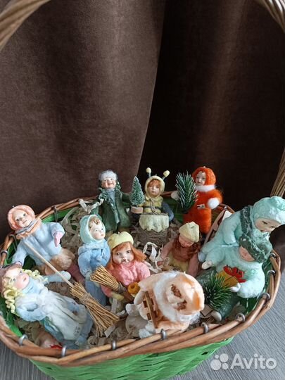 Ёлочные ватные игрушки