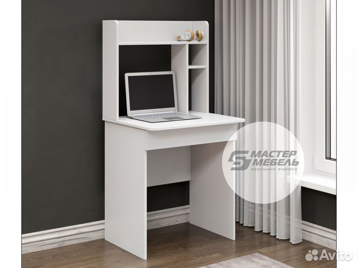 Стол компьютерный белый Бейсик