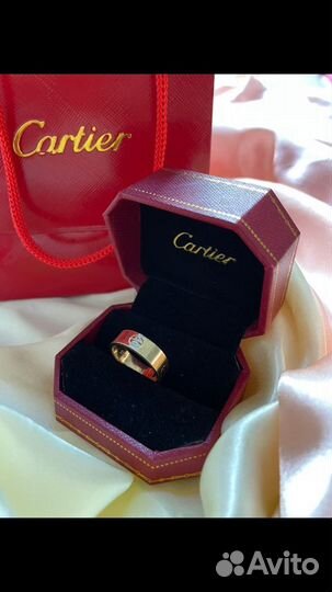 Золотое кольцо cartier картье.(все размеры)