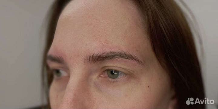 Брови волосковая техника