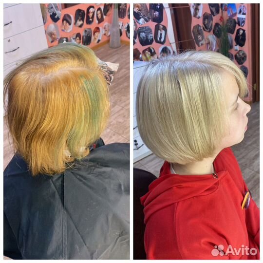 Окрашивание волос (мелир,эиртач, балаяж), стрижки