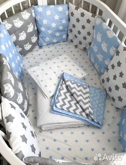 Детские бортики новые для новорожденного комплект