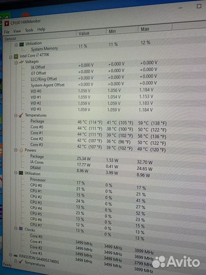 Процессор intel core i7 4770K сокет 1150