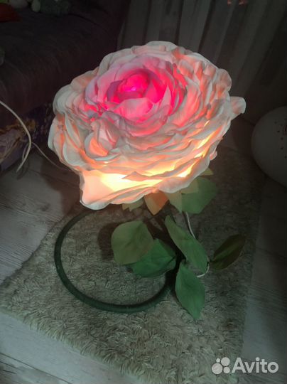 Светильник роза из изолона 100 см
