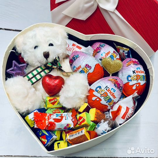 Большой сладкий набор с плюшевым мишкой