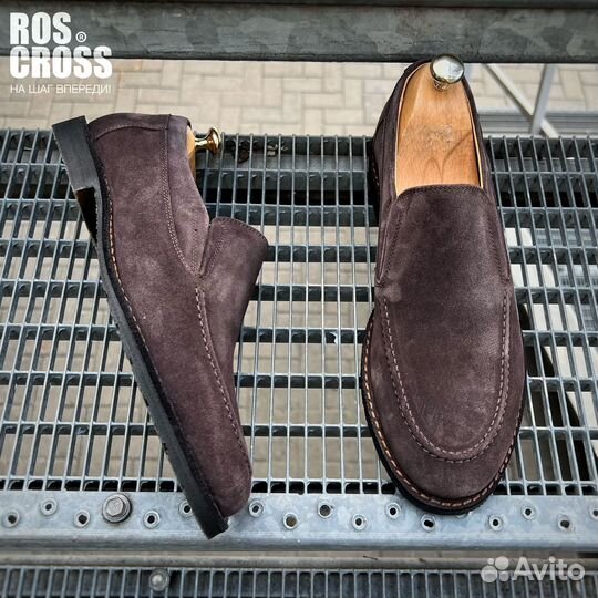 Лоферы мужские замшевые