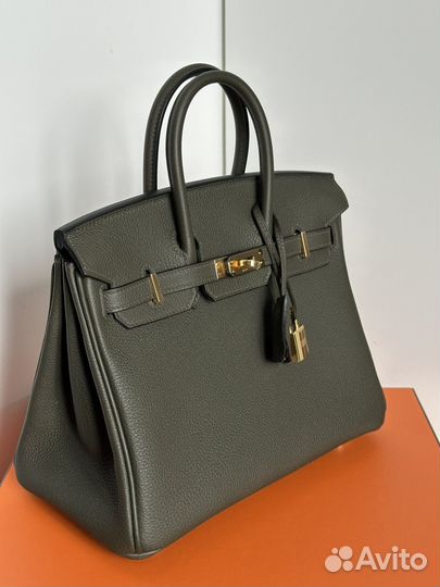 Сумка Hermes Birkin 25 Vert de Gris / Togo / Ghw