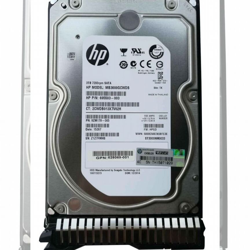 [MB3000GCWDB] Жесткий Диск Hp 3tb Sata3 3.5 Mb3000gcwdb