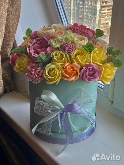 Букет из мыльных роз