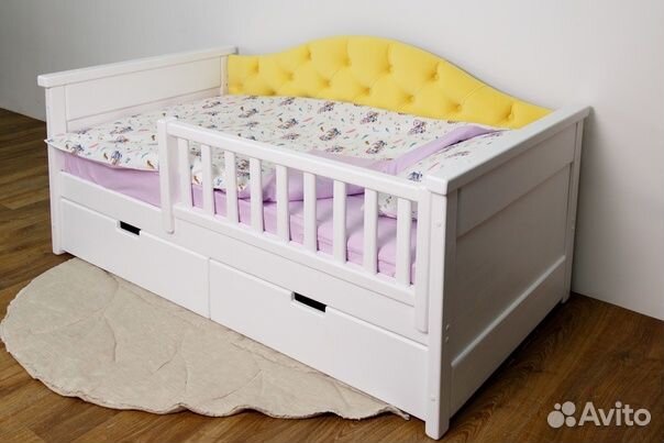Детская кровать 170*80 с мягкой спинкой