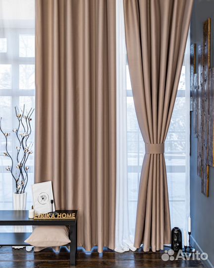 Шторы блэкаут амадео дымчато-розовый новые пошив