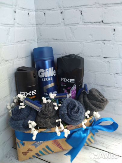 Мужской букет из носков, пены и геля