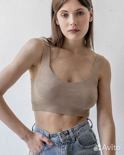 Топ укороченный трикотажный