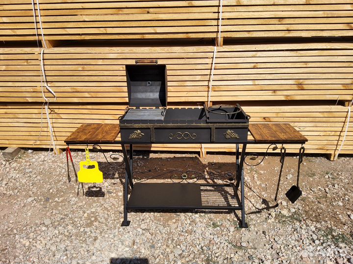 Гриль мангал барбекю 4 мм сталь. Размер любой