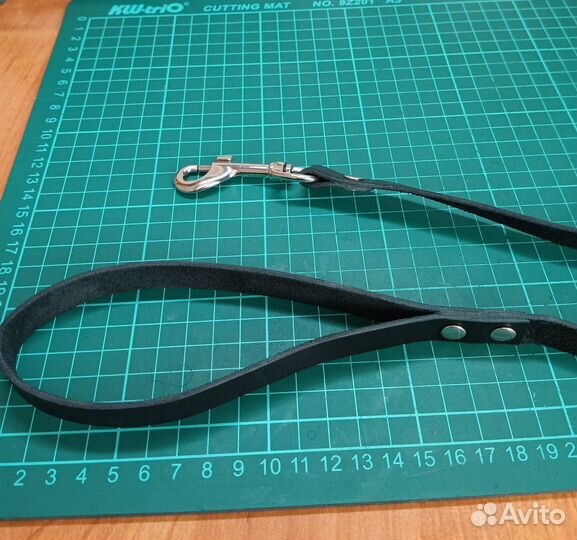 Кожаная шлейка с поводком