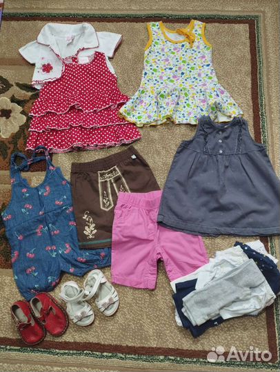 Детская одежда для девочек пакетом 68 74