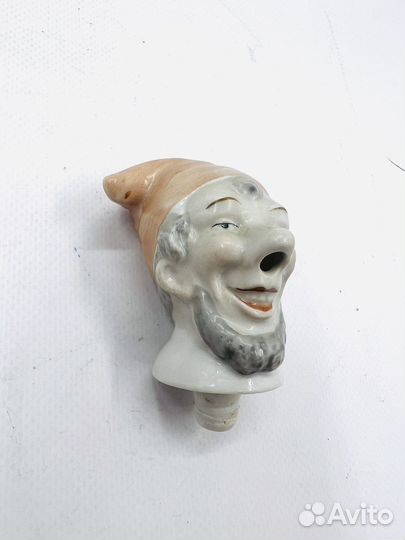 Пробка для бутылки Голова в шляпе Германия Фарфор