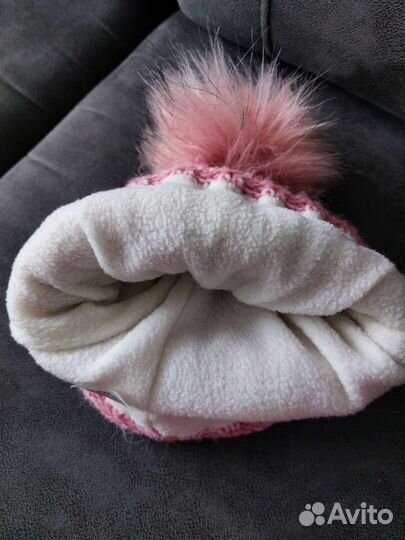 Зимний комплект шапка и снуд для девочки