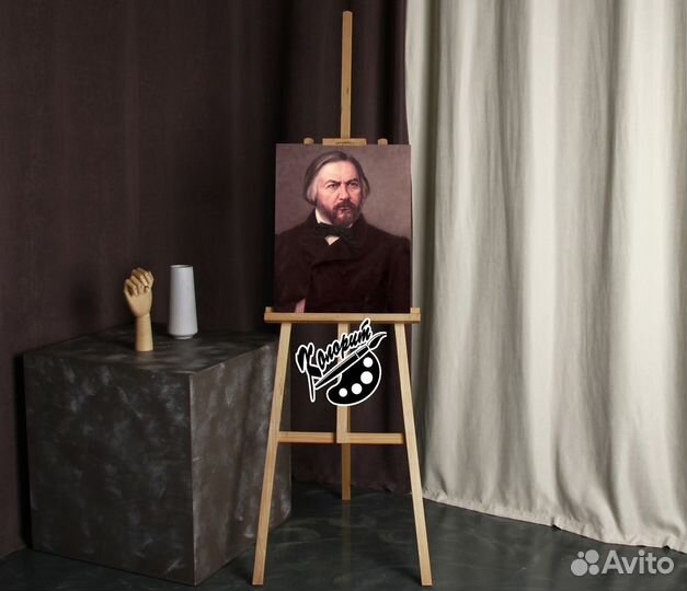Портрет Глинки. М.И на холсте 40х50см