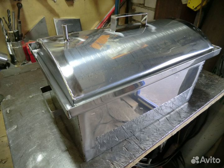 Коптильня горячего копчения из нержавейки