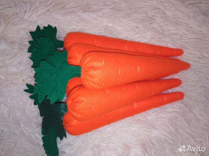 Морковь из фетра